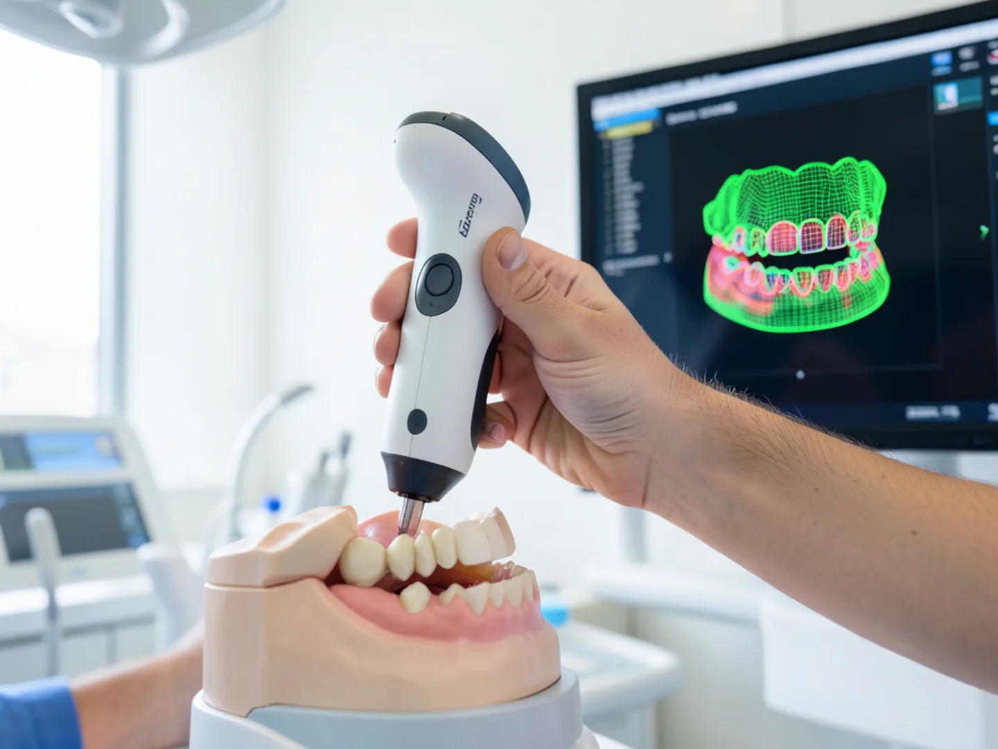 Handheld intraoral optical scanner capturing digital 3D dental impression