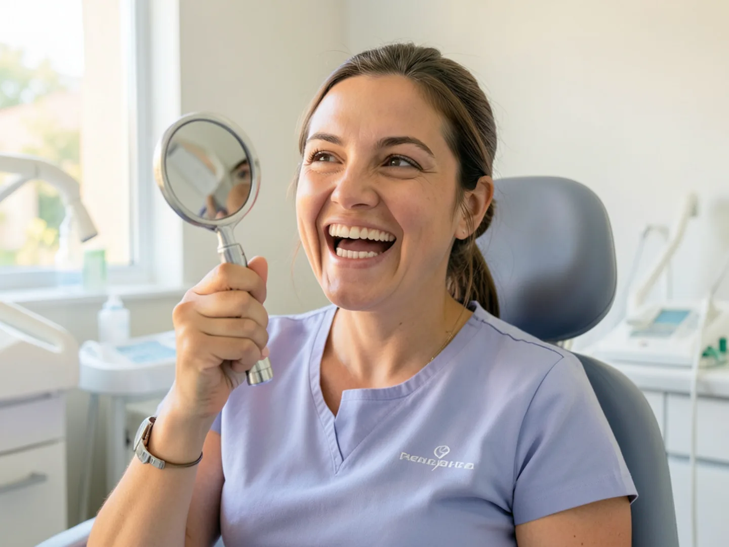 Titanium dental implant fixture and custom zirconia abutment display