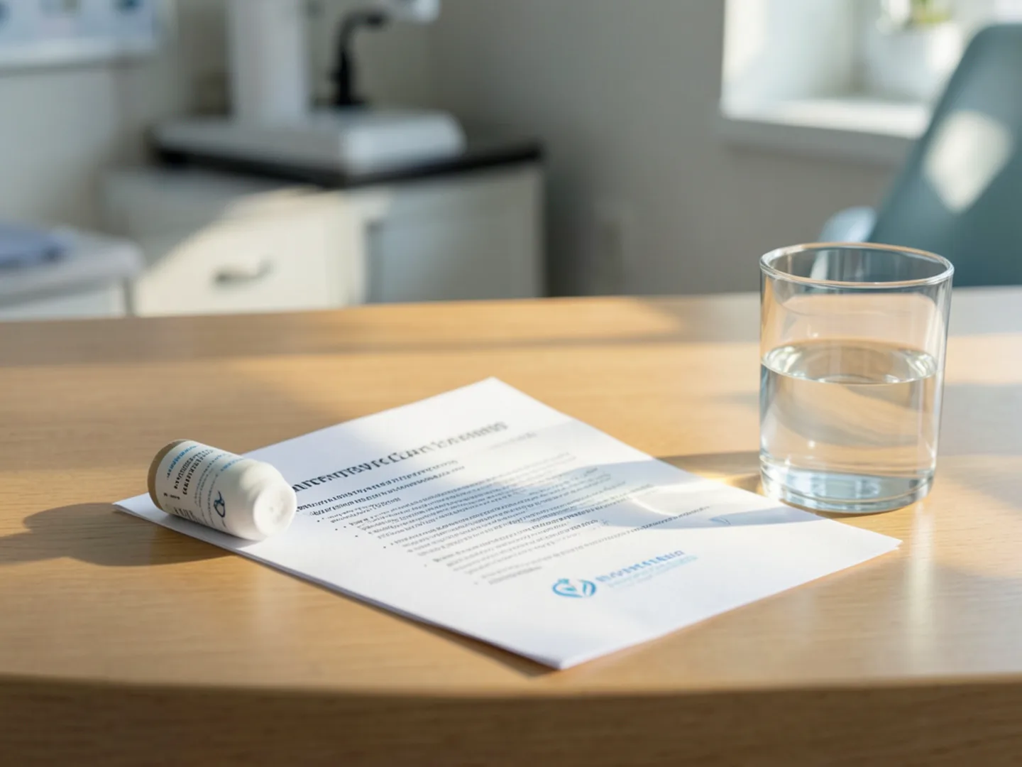 Emergency dental medication instructions and printed home care guidance